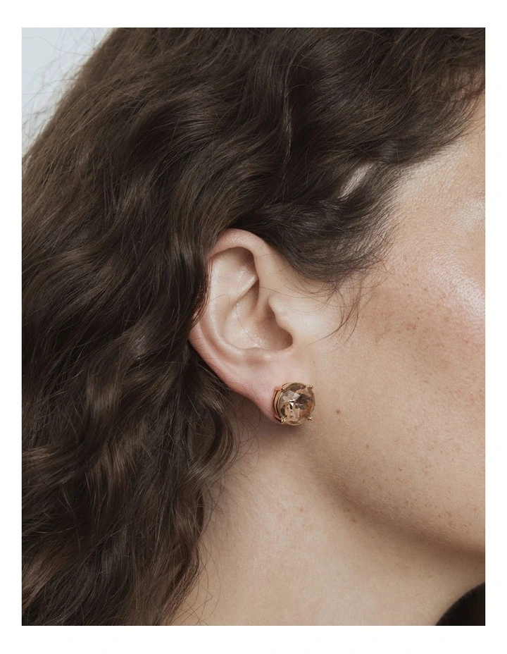 Glowy Crystal Stud Earrings in Petal image 4