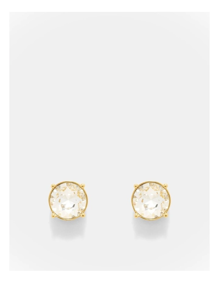 Glowy Crystal Stud Earrings in Clear image 1