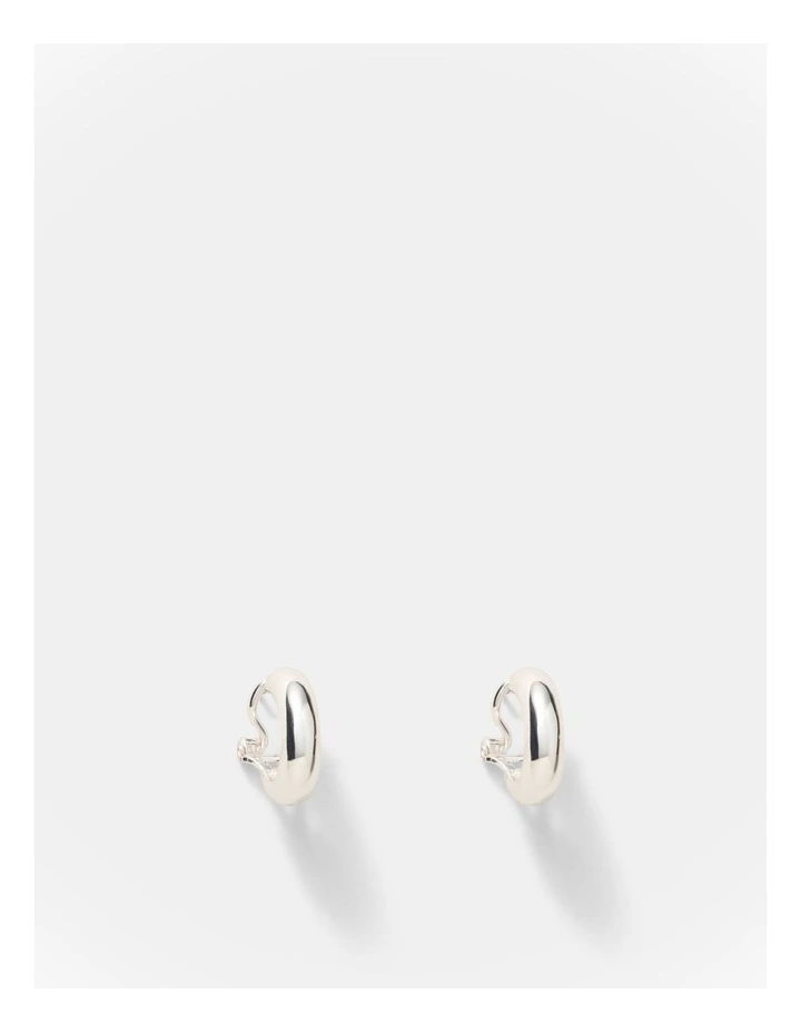 Adore Heart Hoop Earrings in Silver image 5