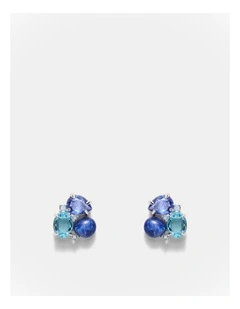 Goddess Stud Earrings in Blue