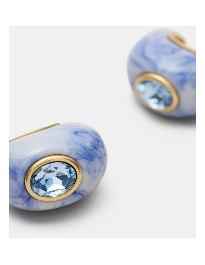 Destined Resin Hoop Necklace in Ultra Marine image 3