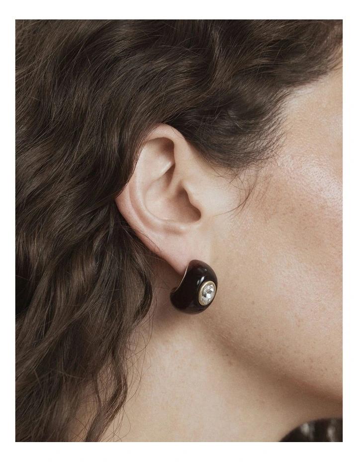 Destined Resin Hoop Earrings in Tort image 4