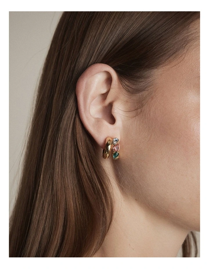 Aurelune Hoop Earrings in Multicolour image 4