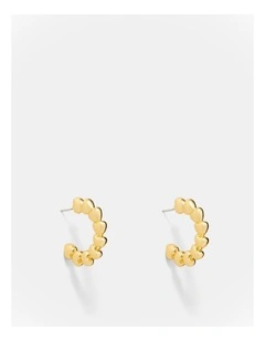 Fated Heart Hoop Earrings in Gold