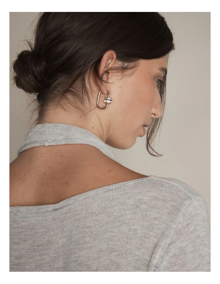 Marla Hoop Earrings in Gold image 2
