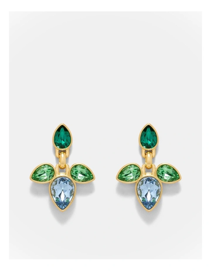 Bumper Pear Earrings in Green image 1