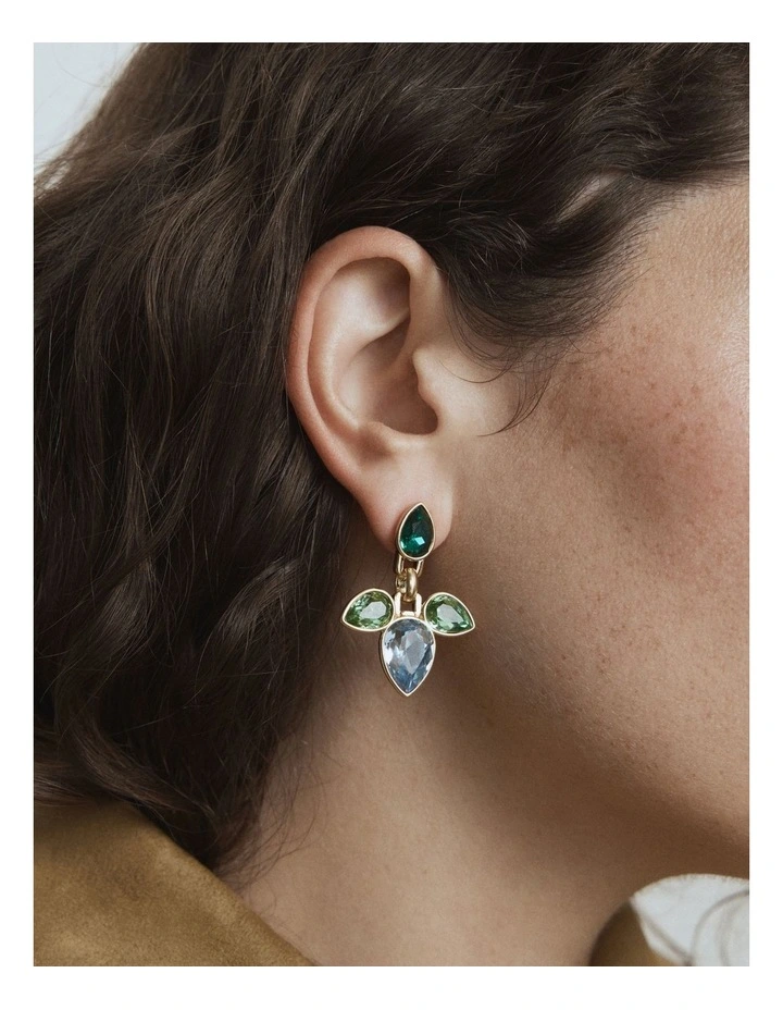 Bumper Pear Earrings in Green image 4