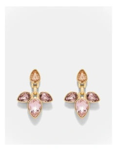 Bumper Pear Earrings in Pink