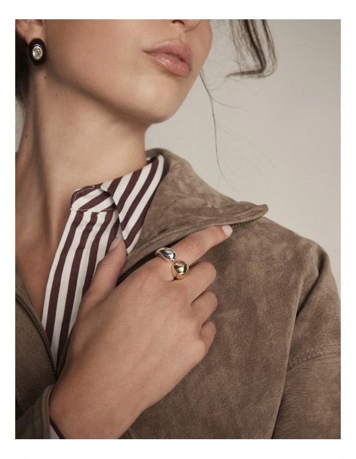 Duetto Ring in Gold Silver image 2