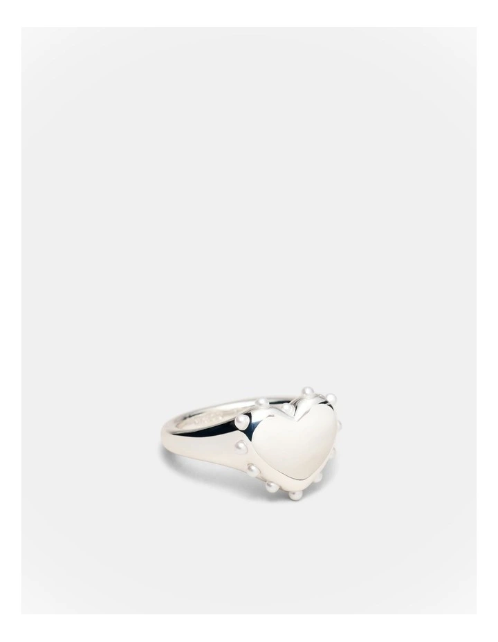 Adore Heart Ring in Silver image 3