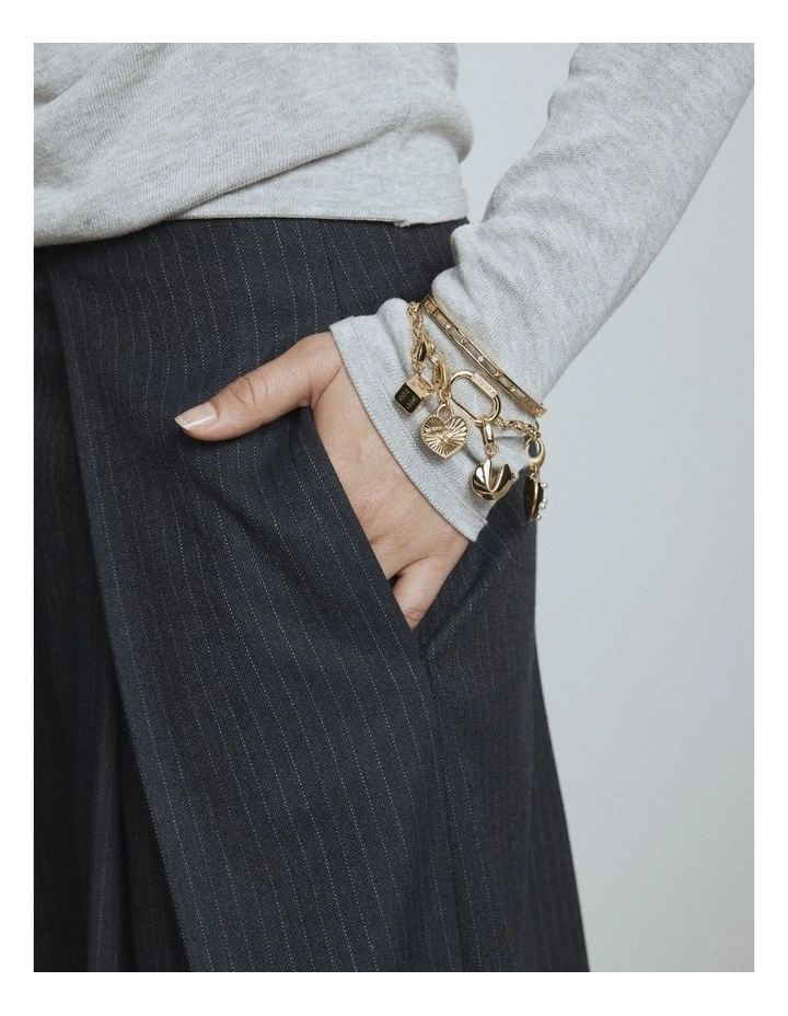 Fortune Cookie Charm in Gold image 2