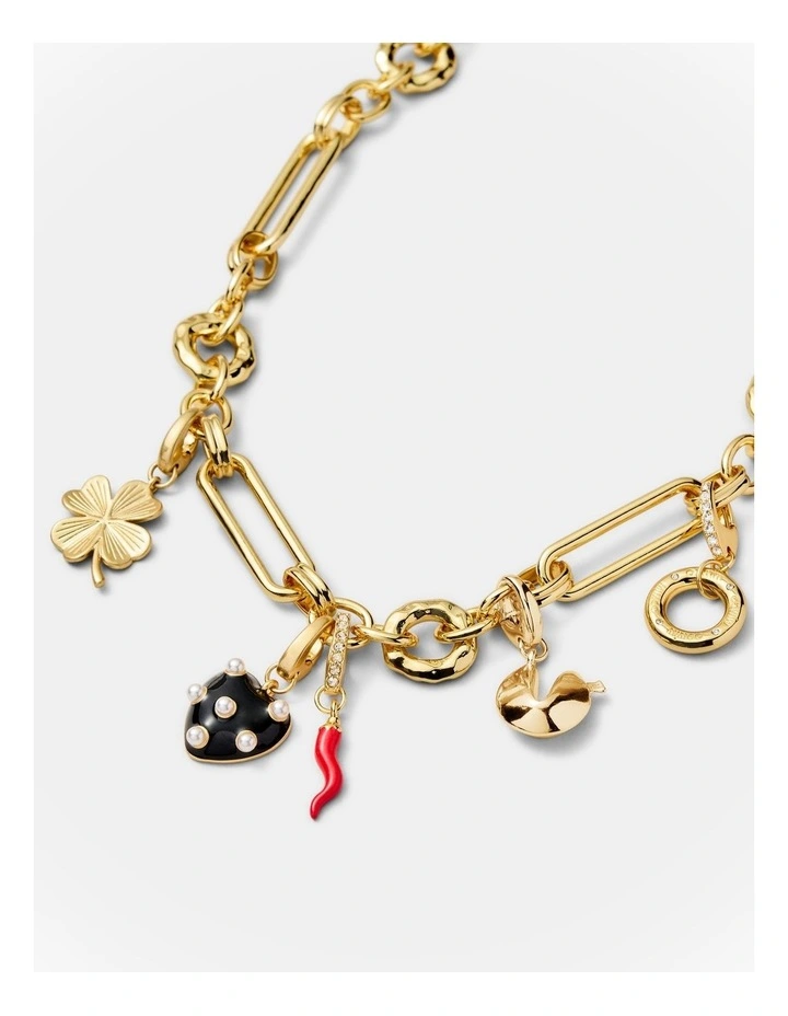 Fortune Cookie Charm in Gold image 3