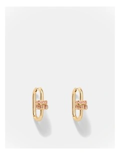 Marla Hoop Earrings in Pink Salt