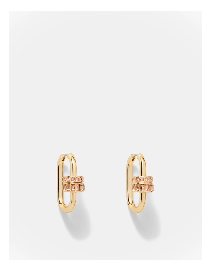 Marla Hoop Earrings in Pink Salt image 1