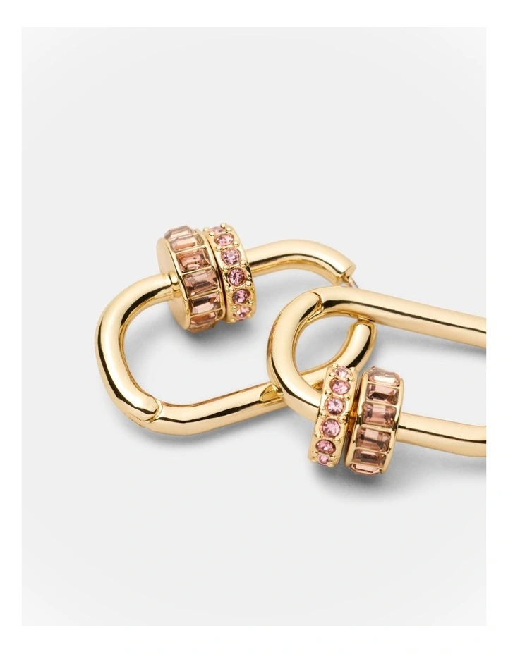 Marla Hoop Earrings in Pink Salt image 3