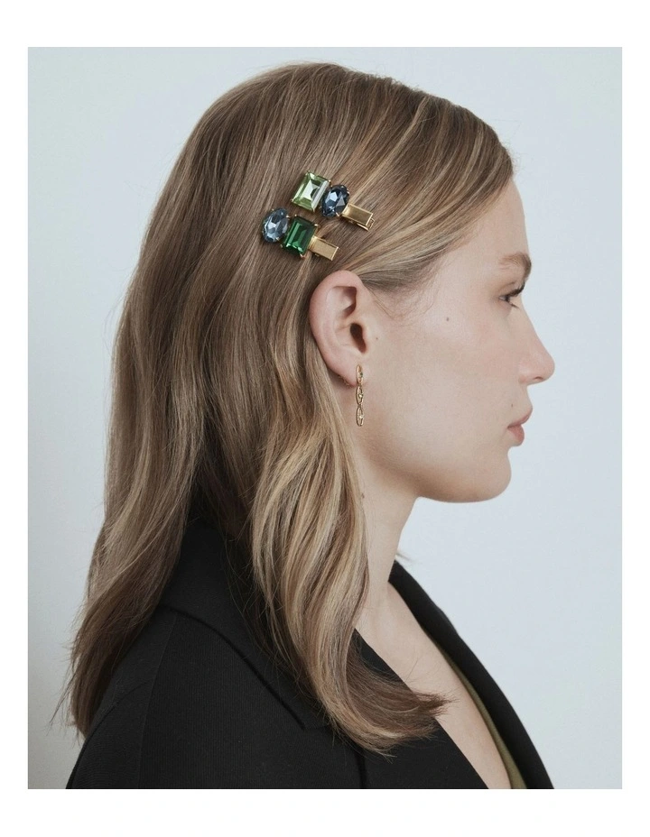 Garden Hair Clip Set in Thyme image 4