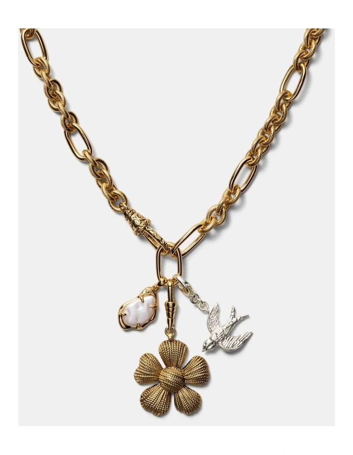 Daisy Dream Chain Necklace in Gold Silver image 1