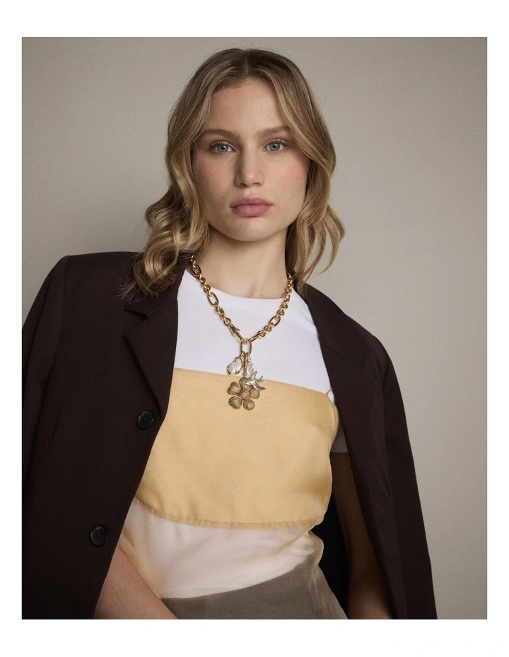 Daisy Dream Chain Necklace in Gold Silver image 2