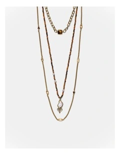 Sunray Trio Necklace in Gold