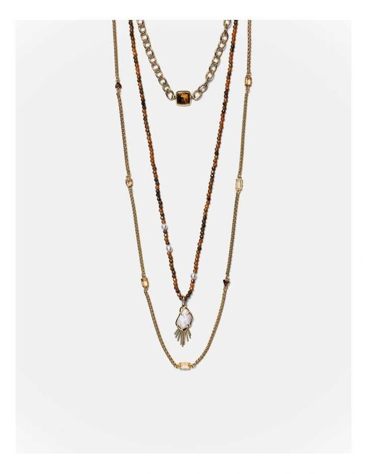 Sunray Trio Necklace in Gold image 1