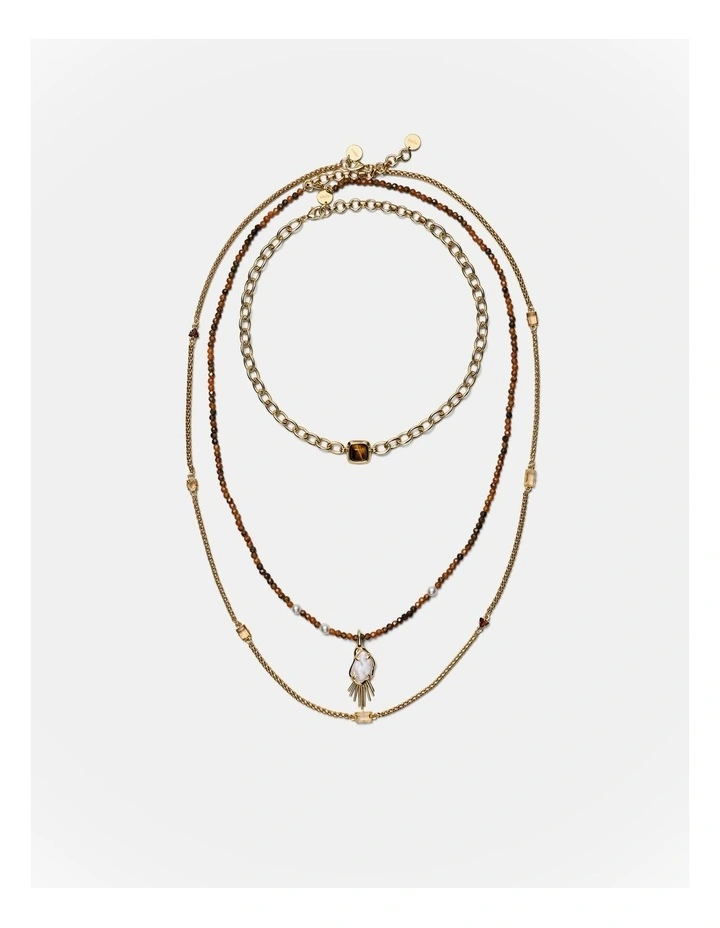 Sunray Trio Necklace in Gold image 5