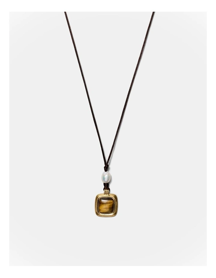 Abundance Cord Necklace in Caramel image 1