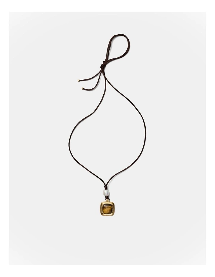 Abundance Cord Necklace in Caramel image 4