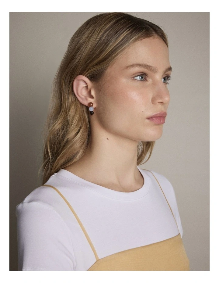 Harbour Side Hoop Earrings in Cornflower Blue image 2