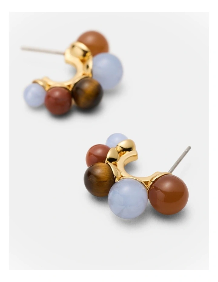 Harbour Side Hoop Earrings in Cornflower Blue image 3