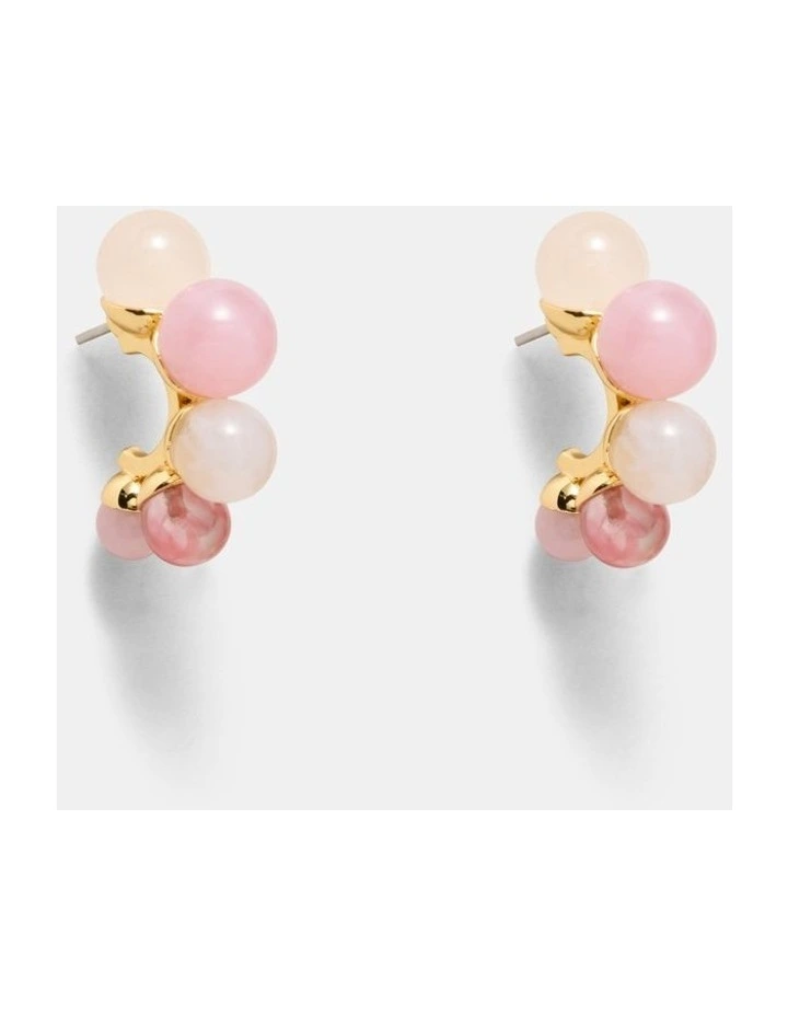 Harbour Side Hoop Earrings in Pink Salt image 1