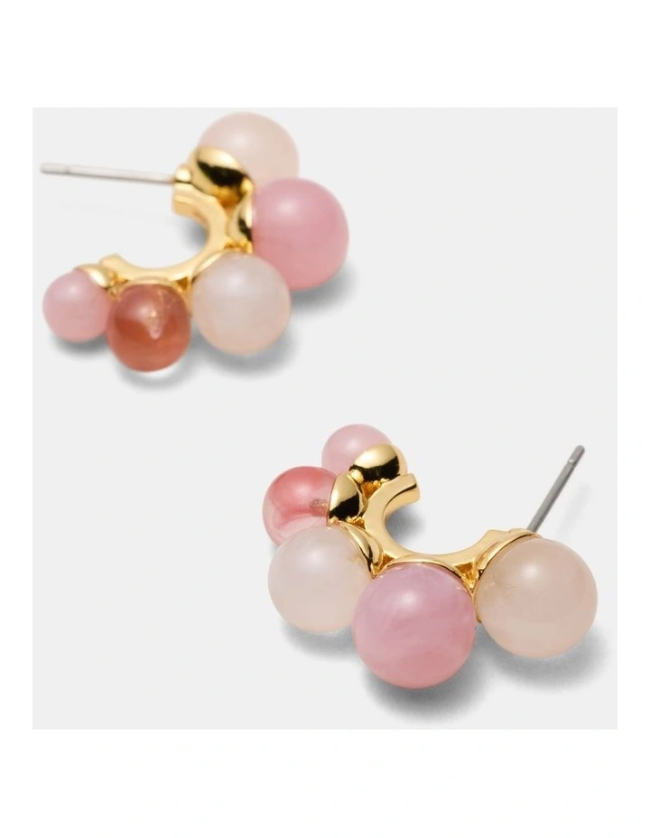 Harbour Side Hoop Earrings in Pink Salt image 3