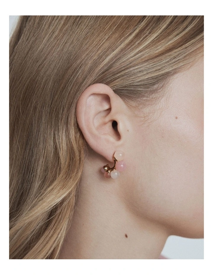 Harbour Side Hoop Earrings in Pink Salt image 4