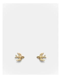 Ornithea Stud Earrings in Gold