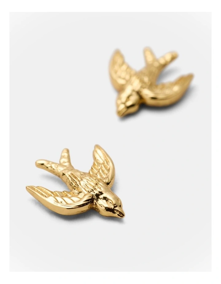 Ornithea Stud Earrings in Gold image 3