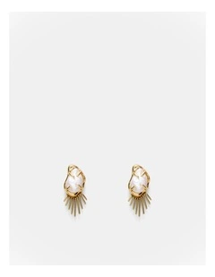 Sunray Earrings Jacket in Gold