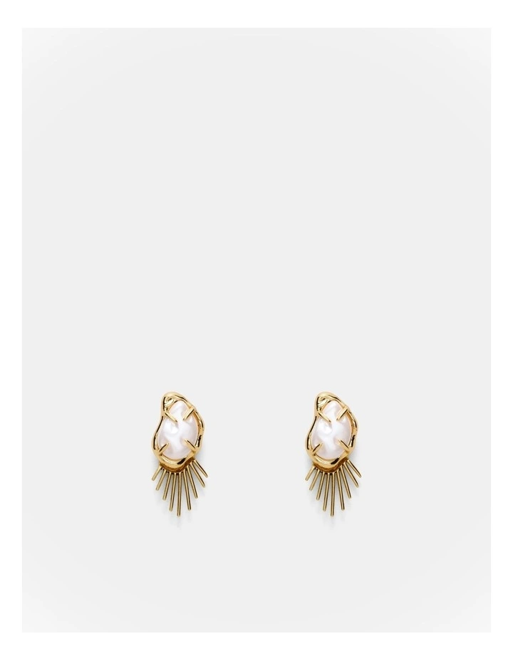 Sunray Earrings Jacket in Gold image 1