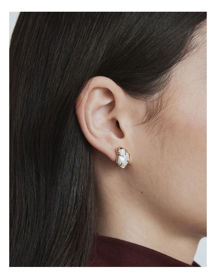 Sunray Earrings Jacket in Gold image 4
