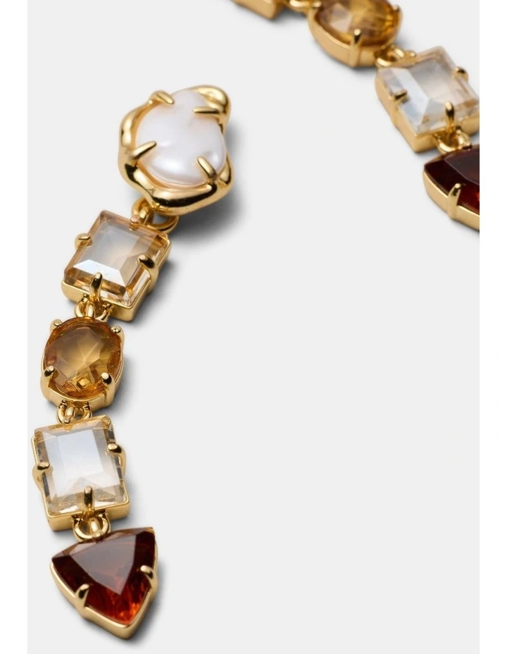 Ornithea Long Drop Earrings in Gold image 3