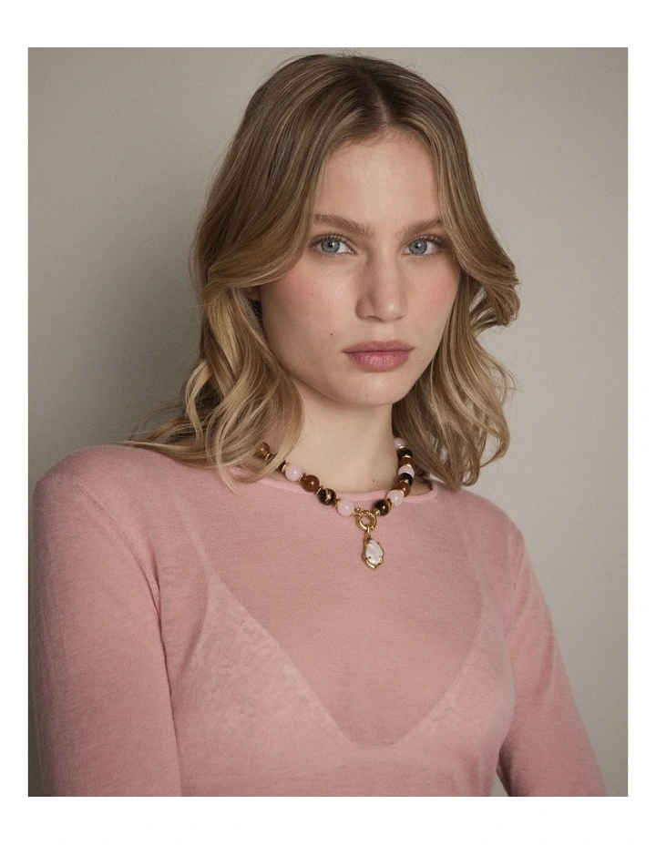 Harbour Side Necklace in Pink Salt image 2