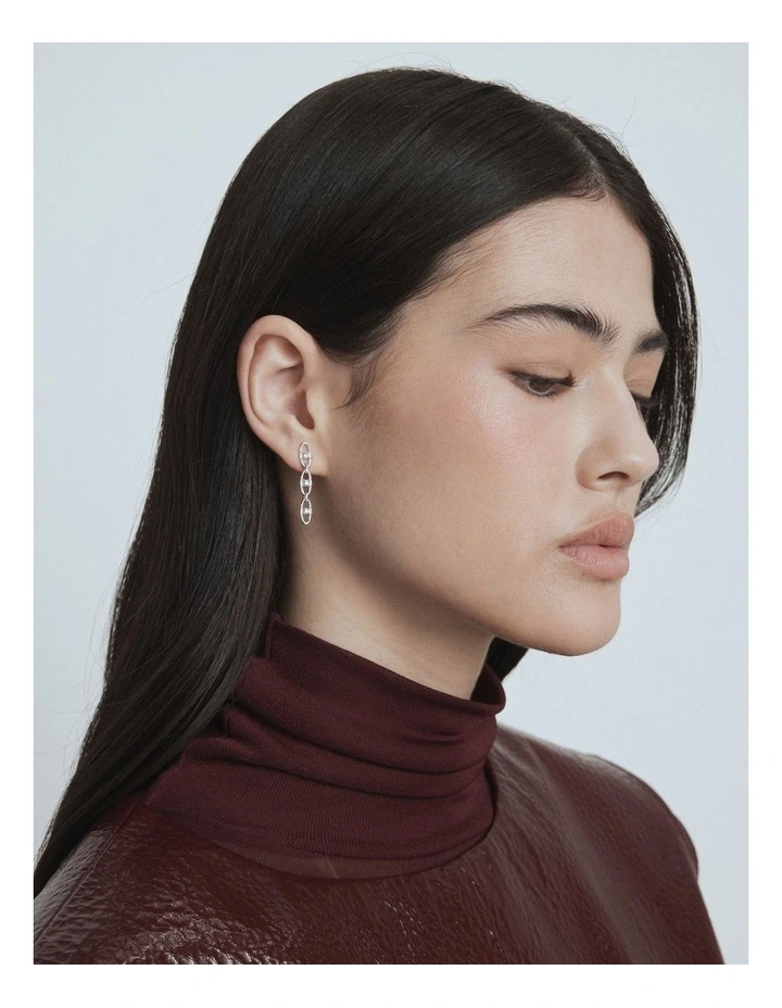 Crystallize Earrings in Silver image 2