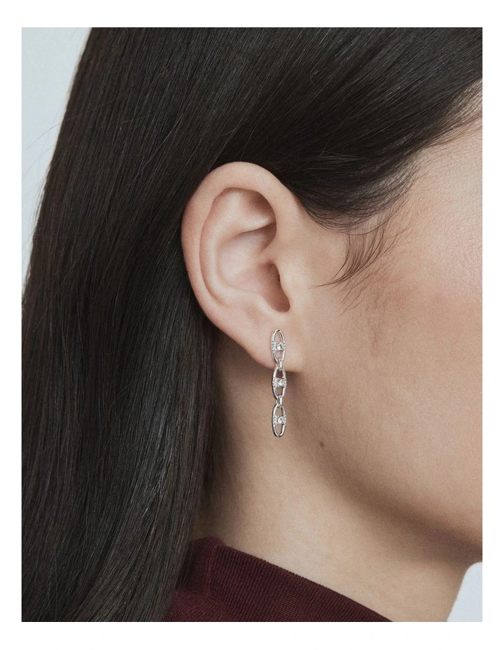 Crystallize Earrings in Silver image 4