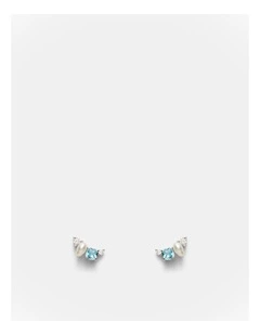 Splash Stud Earrings in Silver