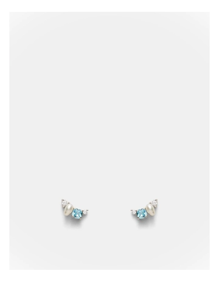 Splash Stud Earrings in Silver image 1