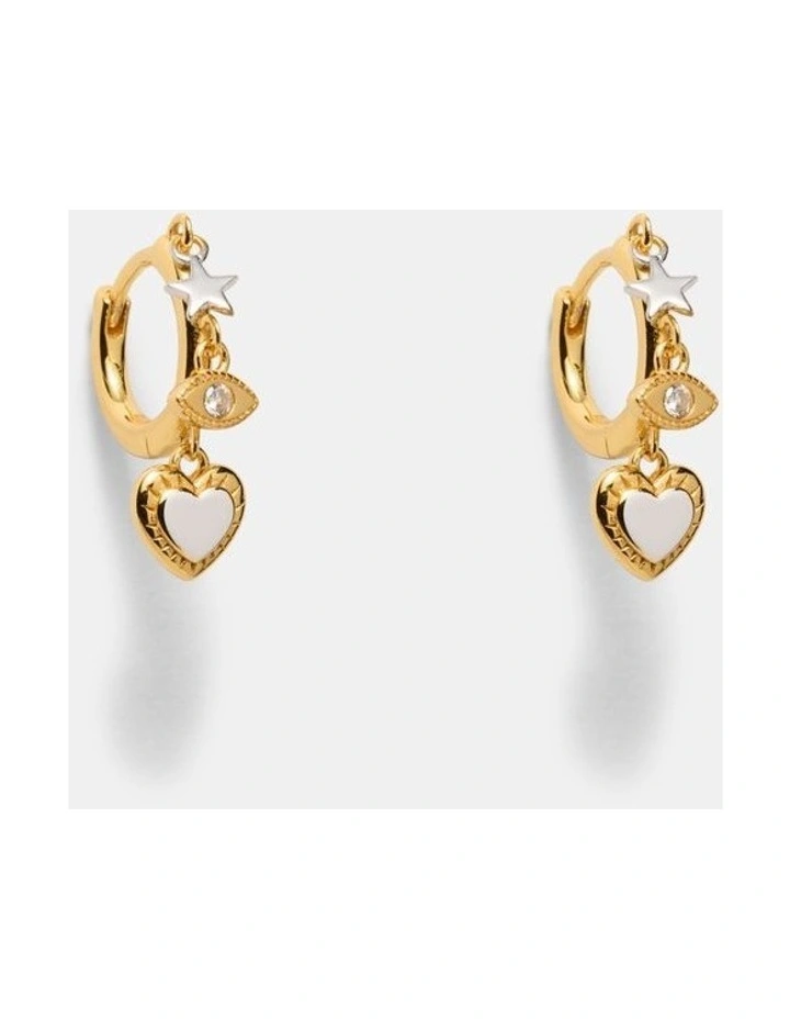 Chime Hoop Earrings in Gold Silver image 1