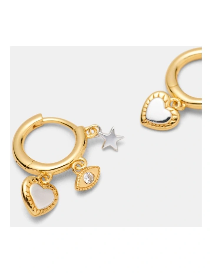 Chime Hoop Earrings in Gold Silver image 3