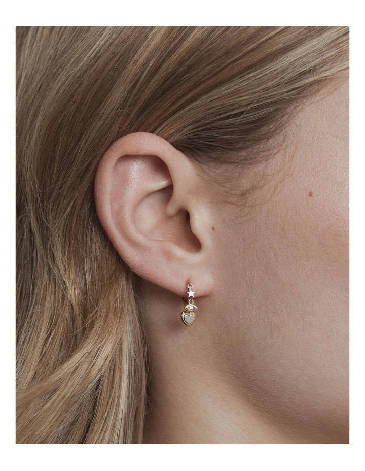Chime Hoop Earrings in Gold Silver image 4