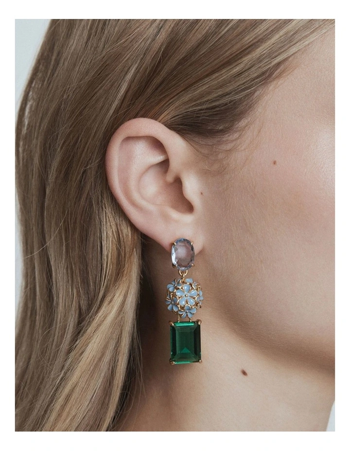 Garden Drop Earrings in Thyme image 5