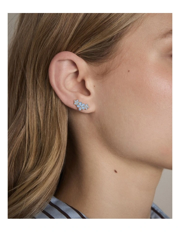 Garden Climber Studd Earrings in Cornflower Blue image 2