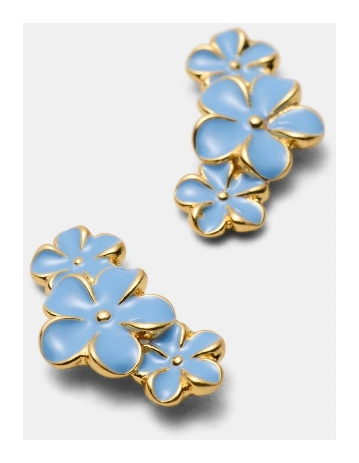 Garden Climber Studd Earrings in Cornflower Blue image 3