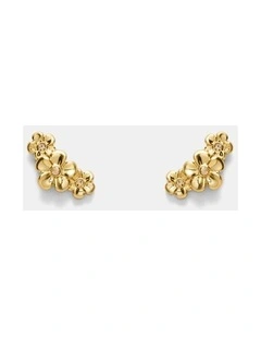 Garden Climber Stud Earrings in Gold